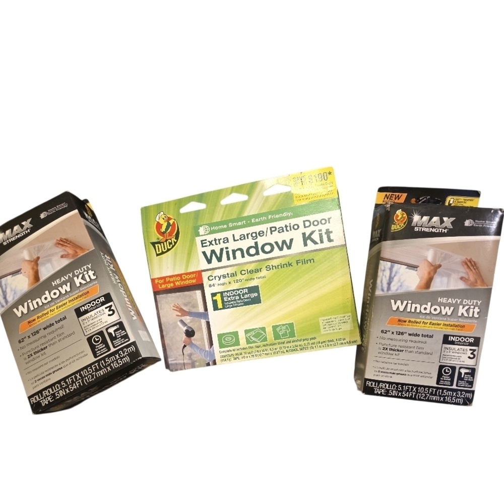 Window Insulation Kit - Clear 3 Pack Windows And Doors NWT